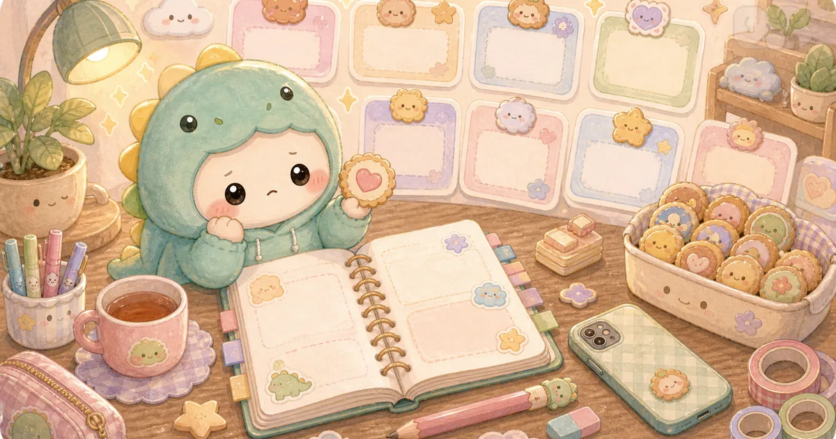 Thumbnail blog prompt cookie saat bingung menulis dengan ilustrasi Mongle Haru