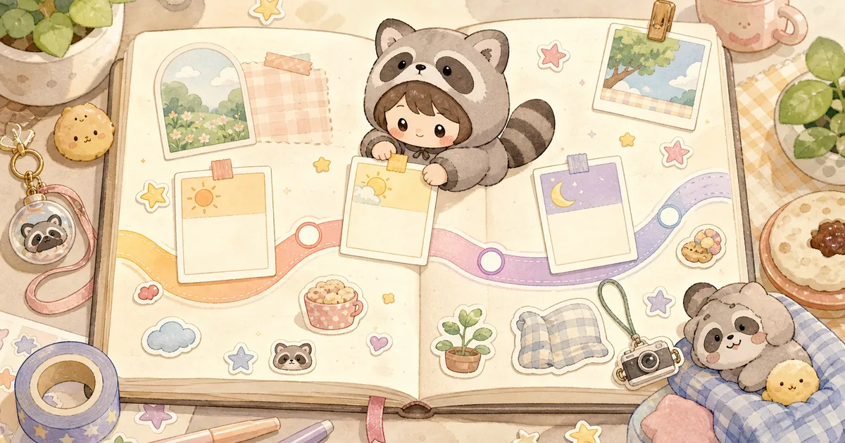 Thumbnail blog timeline diary akhir pekan bergaya curation banner Mongle Haru