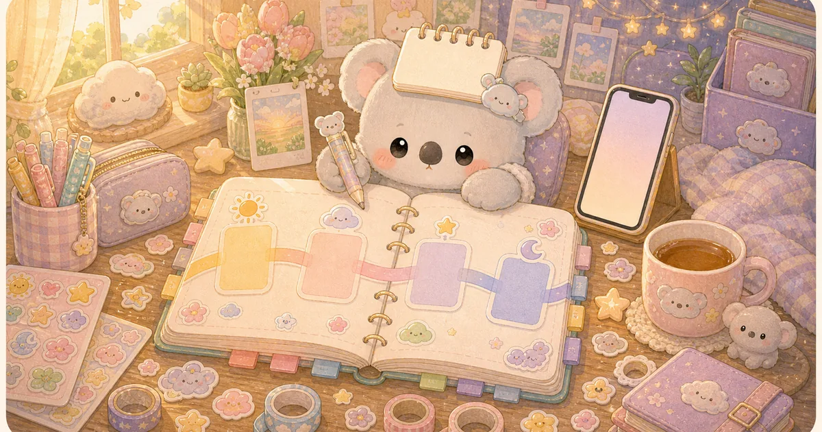 Thumbnail blog timeline diary dari pagi sampai malam dari Mongle Haru