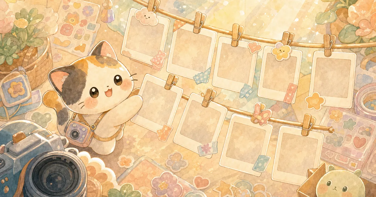 Thumbnail blog timeline diary dengan foto bergaya curation banner Mongle Haru