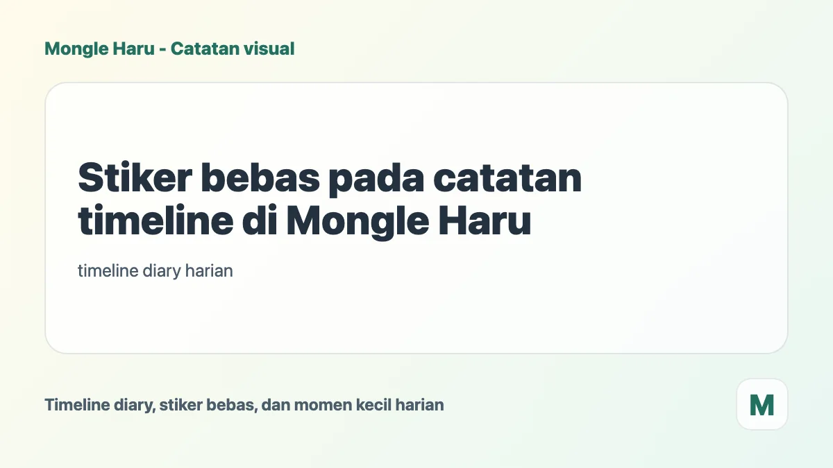 Stiker bebas pada catatan timeline di Mongle Haru
