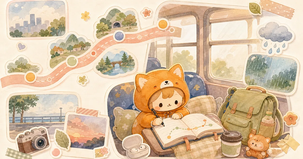 Thumbnail blog timeline diary perjalanan pulang bergaya curation banner Mongle Haru