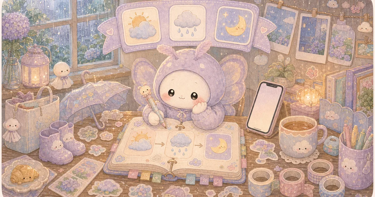 Thumbnail blog timeline diary saat hari hujan dari Mongle Haru