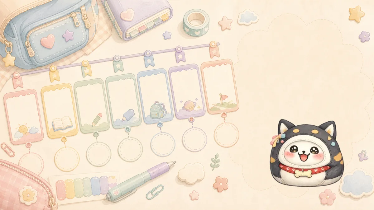 Timeline Diary Untuk Pelajar dengan catatan kecil di Mongle Haru