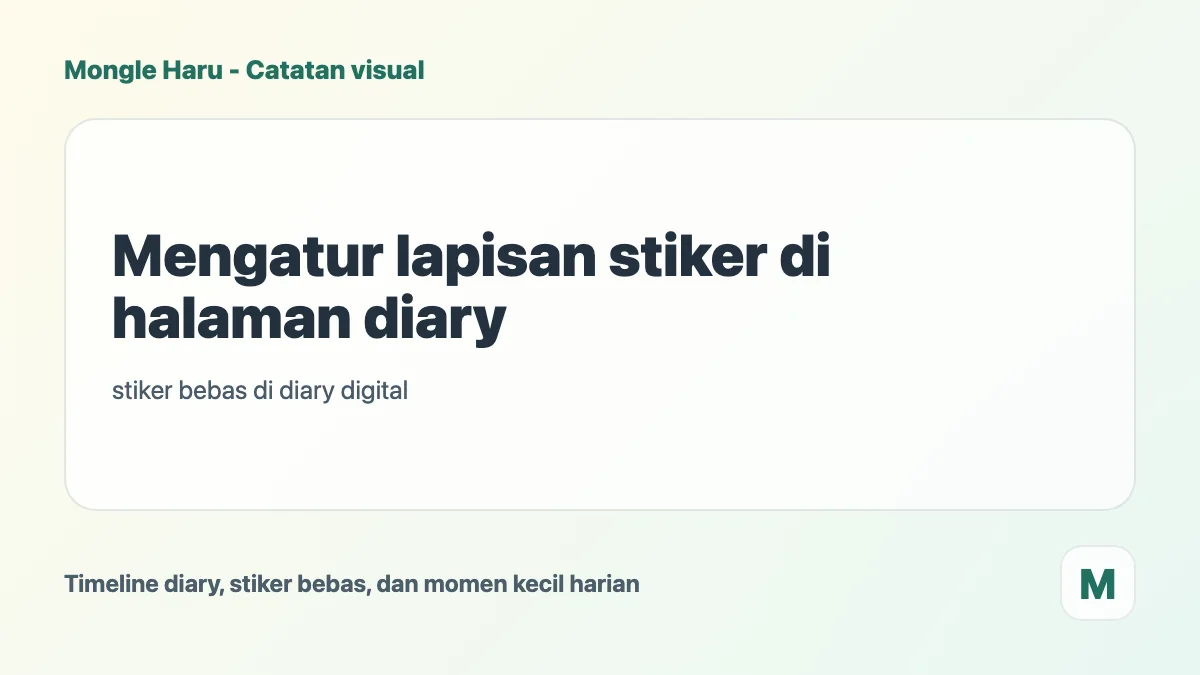 Lapisan stiker di halaman diary setelah dibeli atau dikumpulkan
