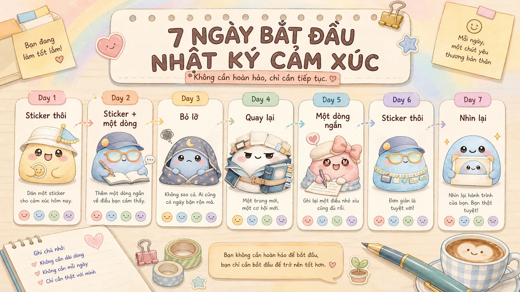 Routine bảy ngày thử app nhật ký miễn phí trên điện thoại