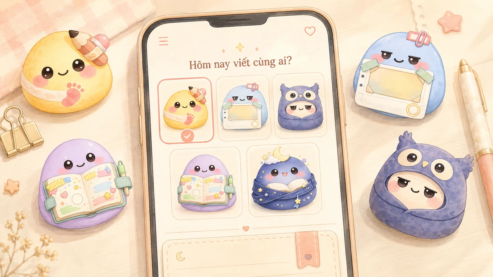 Ghi một dòng mood trên điện thoại khi không mở sổ planner tháng
