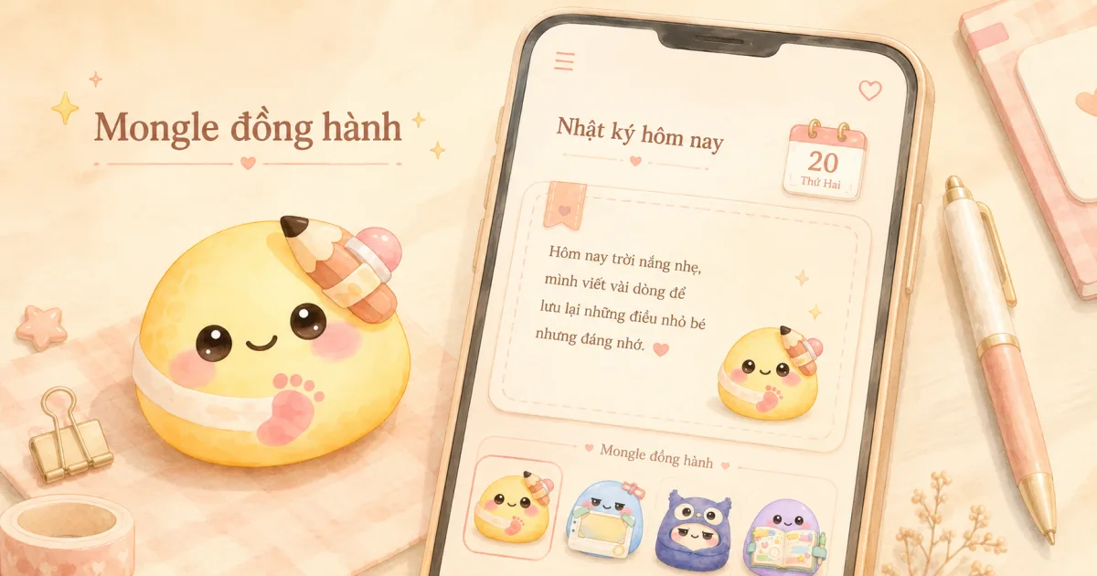 App ghi nhật ký có bạn đồng hành Mongle
