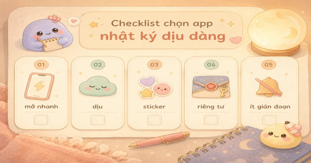 Checklist chọn app viết nhật ký miễn phí trước khi tải