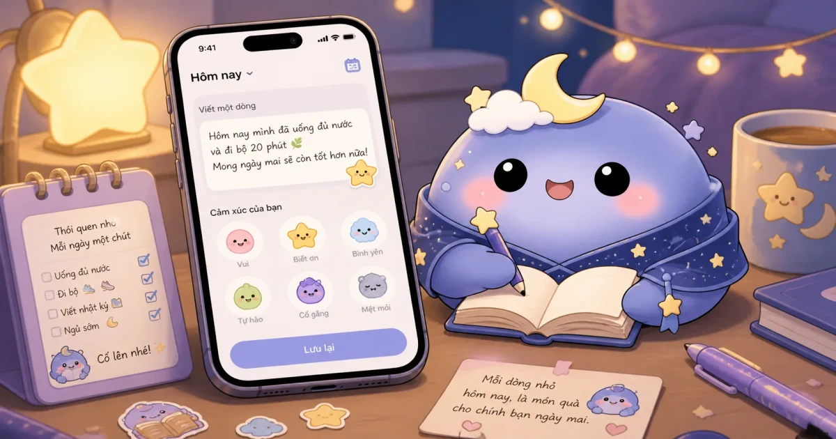 Bullet journal cho học sinh kết hợp planner giấy và nhật ký số nhẹ
