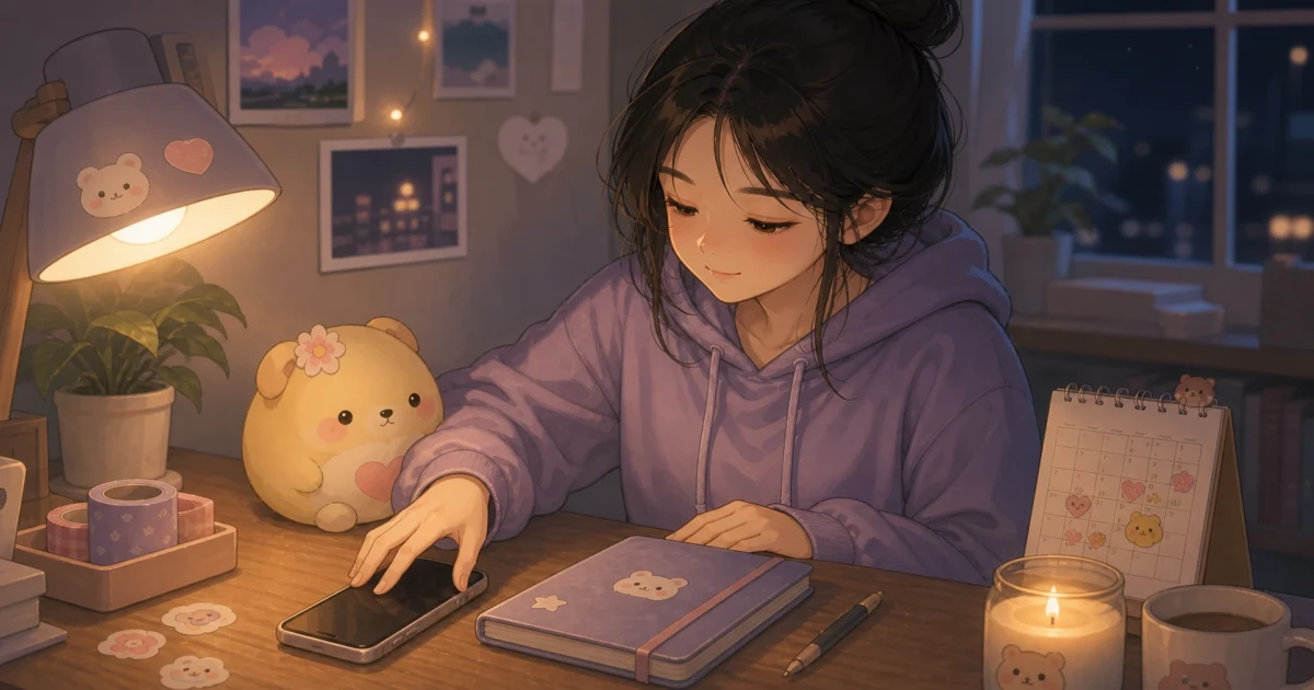 Bullet journal cho sinh viên với lịch học mood tracker và một dòng nhật ký