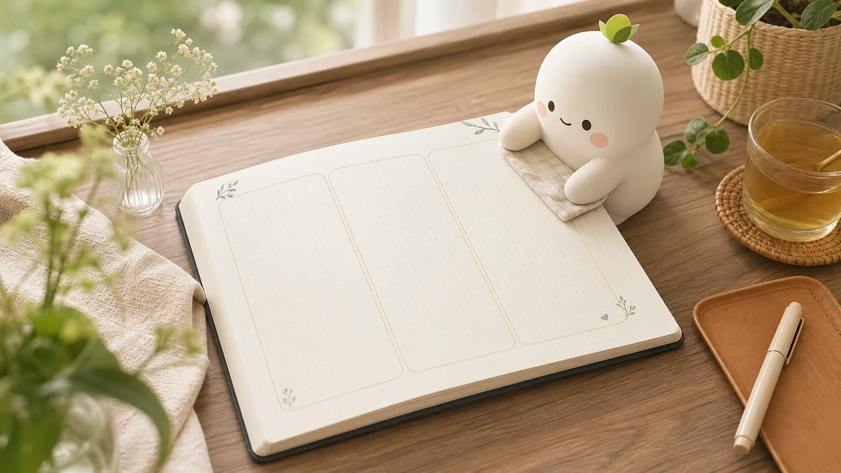Minh họa bullet journal đơn giản tiếng Việt theo phong cách curation Mongle Haru