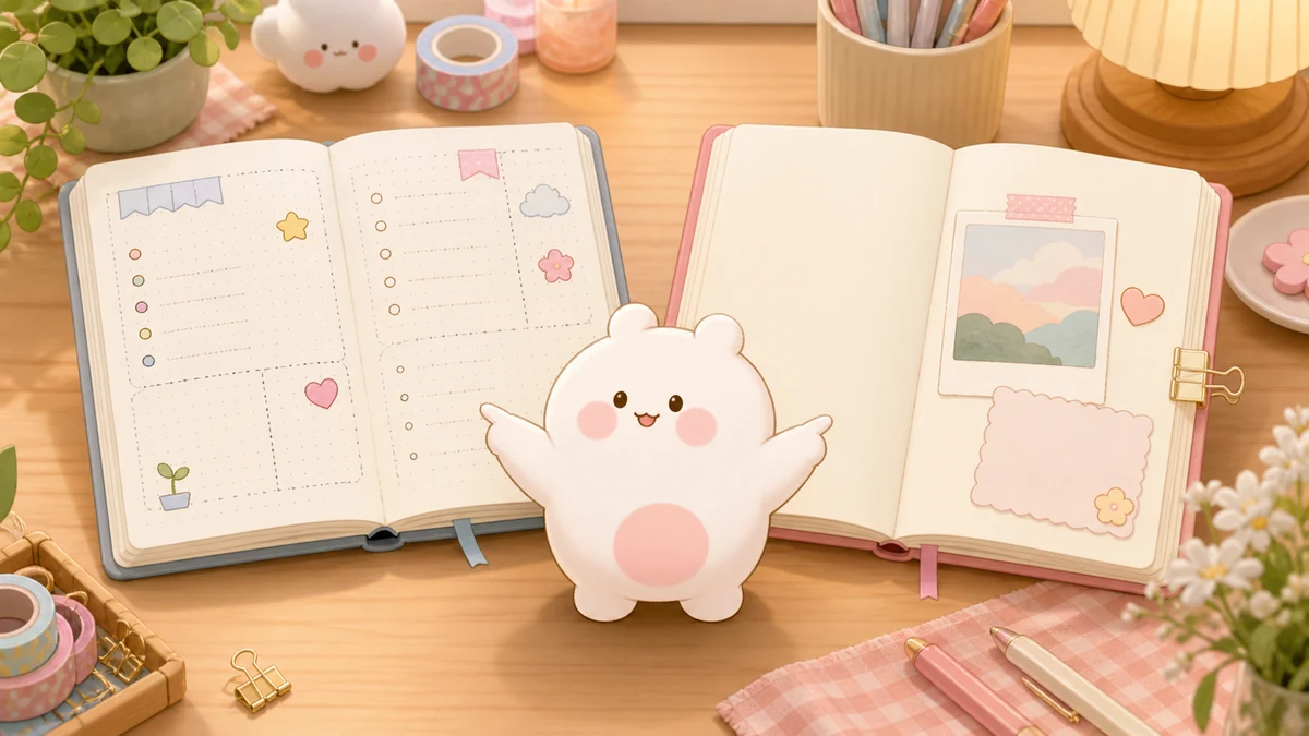 Minh họa bullet journal khác gì nhật ký theo phong cách curation Mongle Haru