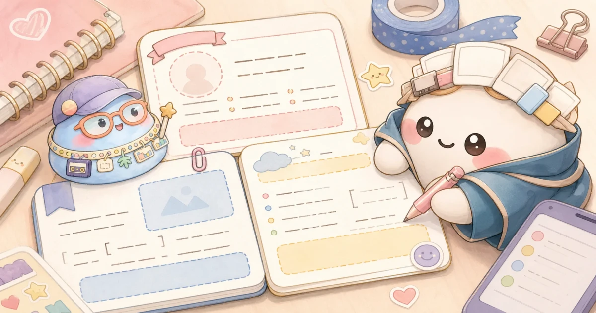 Trang bullet journal tháng gọn với lịch, tracker và ghi chú