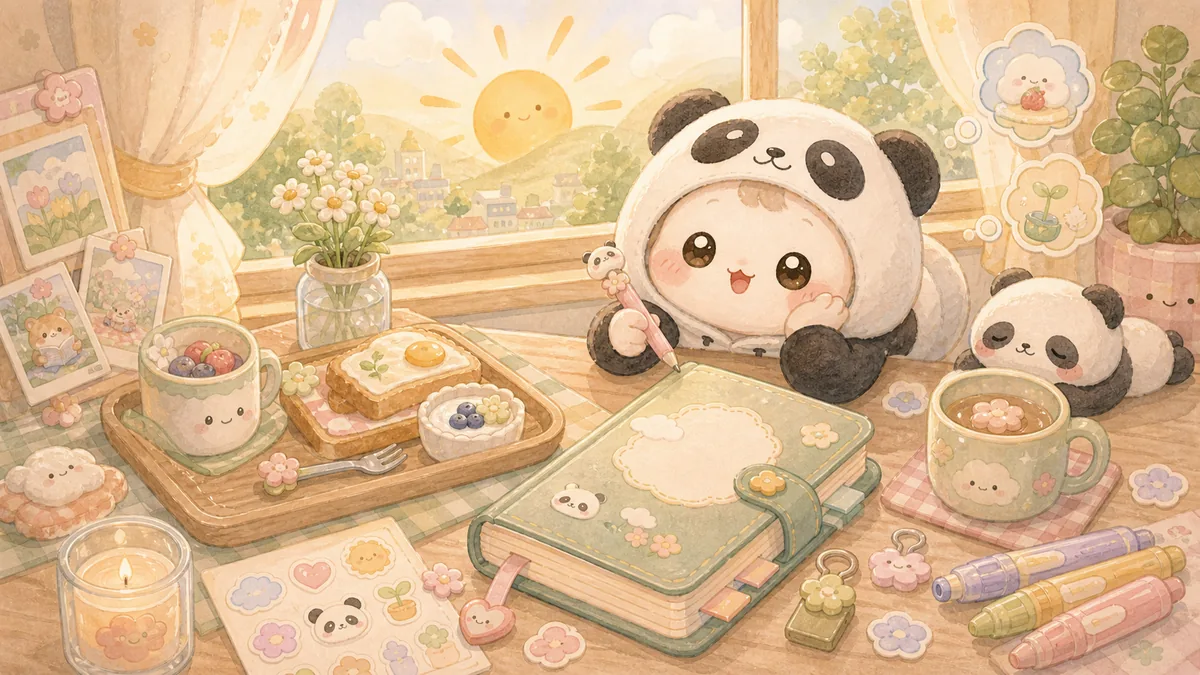 Minh họa Mongle Haru cho cách viết nhật ký buổi sáng
