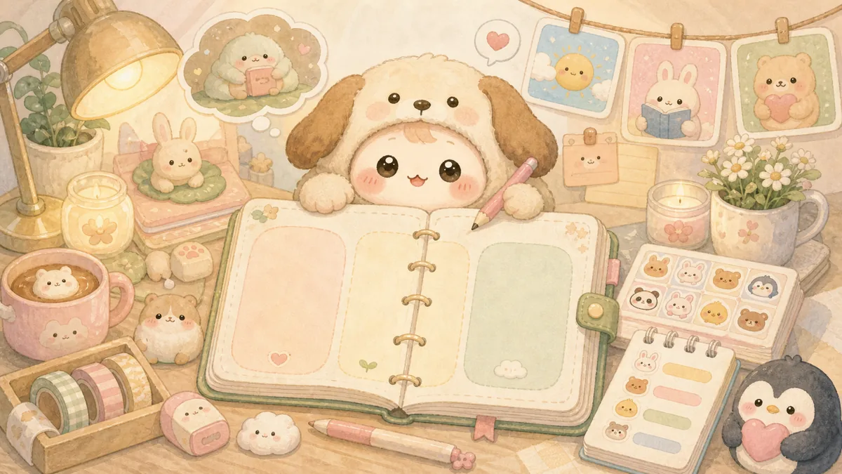 Minh họa Mongle Haru cho cách viết nhật ký cho người mới