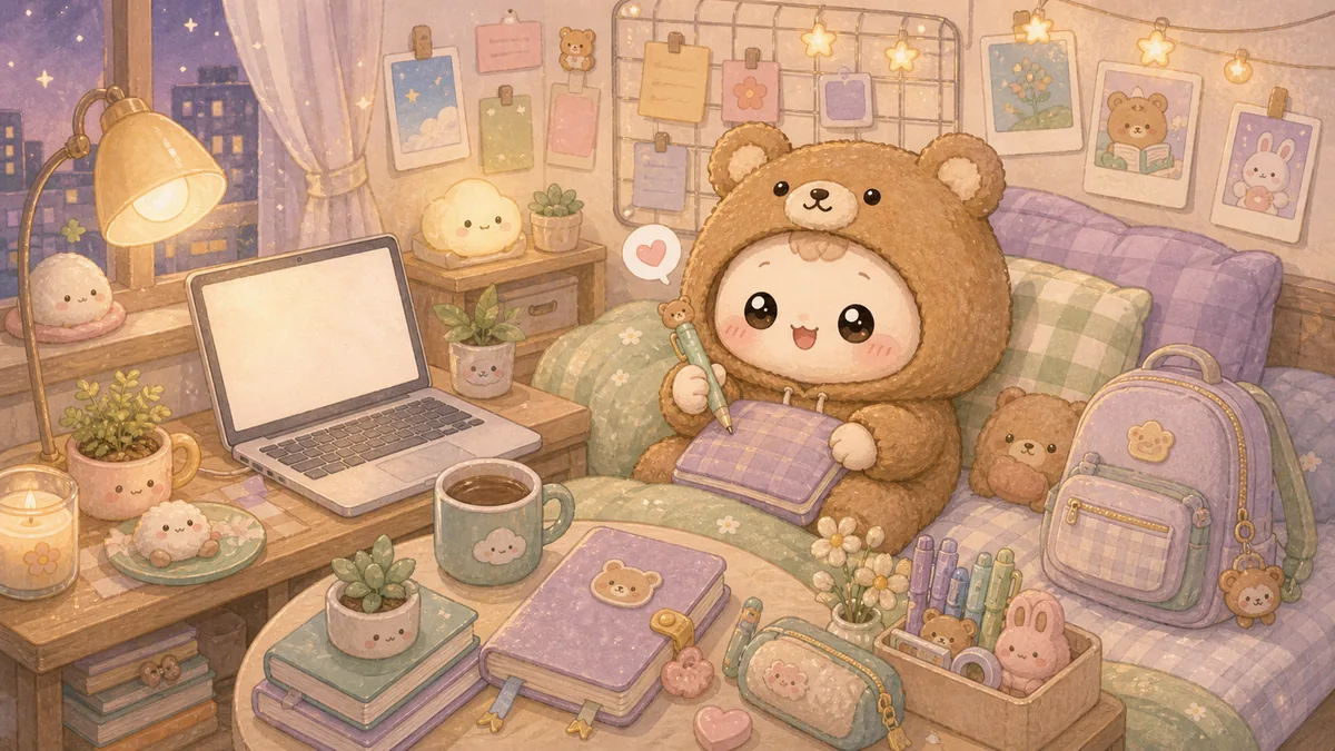 Minh họa Mongle Haru cho cách viết nhật ký cho sinh viên