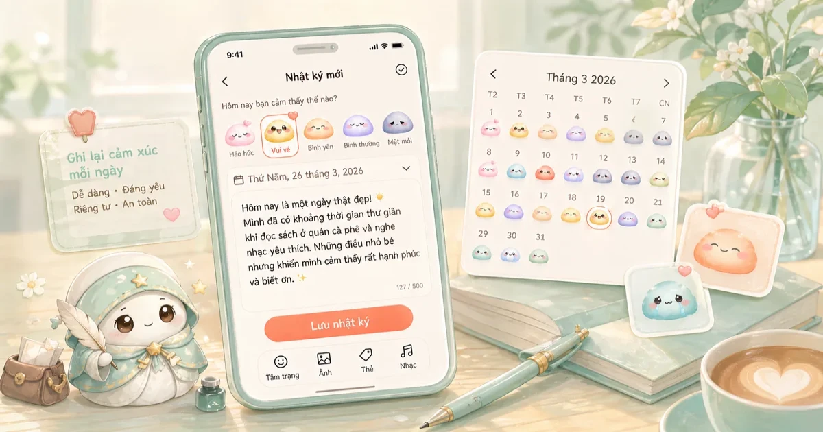 Mongle Haru là app viết nhật ký bằng sticker giúp bắt đầu bằng một dòng ngắn