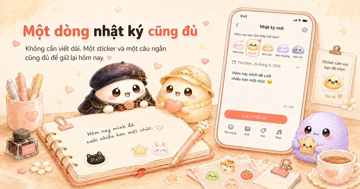 Nhật ký cute và sổ tay cute khác nhau thế nào