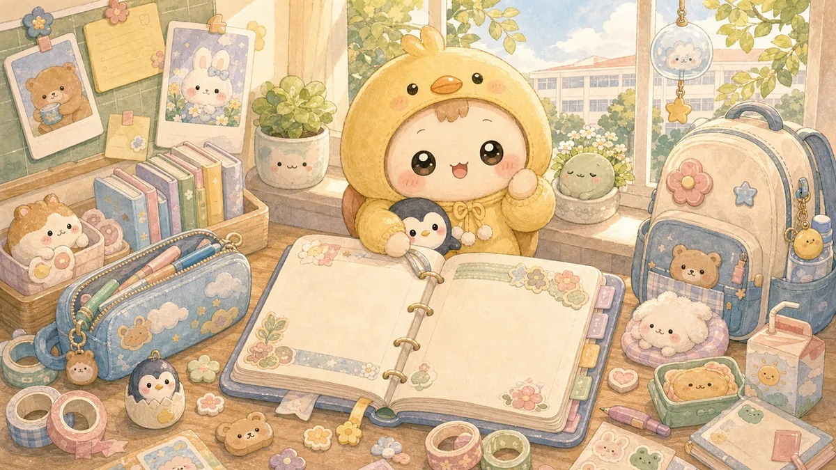 Minh họa Mongle Haru cho nhật ký học sinh cấp 2