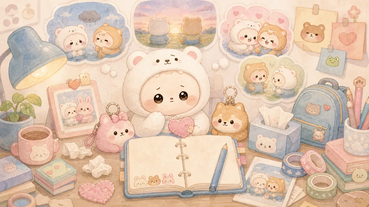 Minh họa Mongle Haru cho nhật ký học sinh khi cãi nhau với bạn