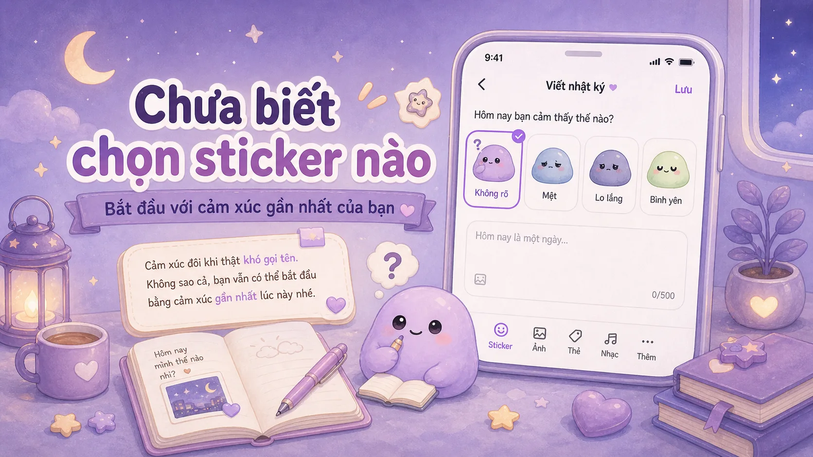 Chọn sticker khi chưa biết gọi tên cảm xúc