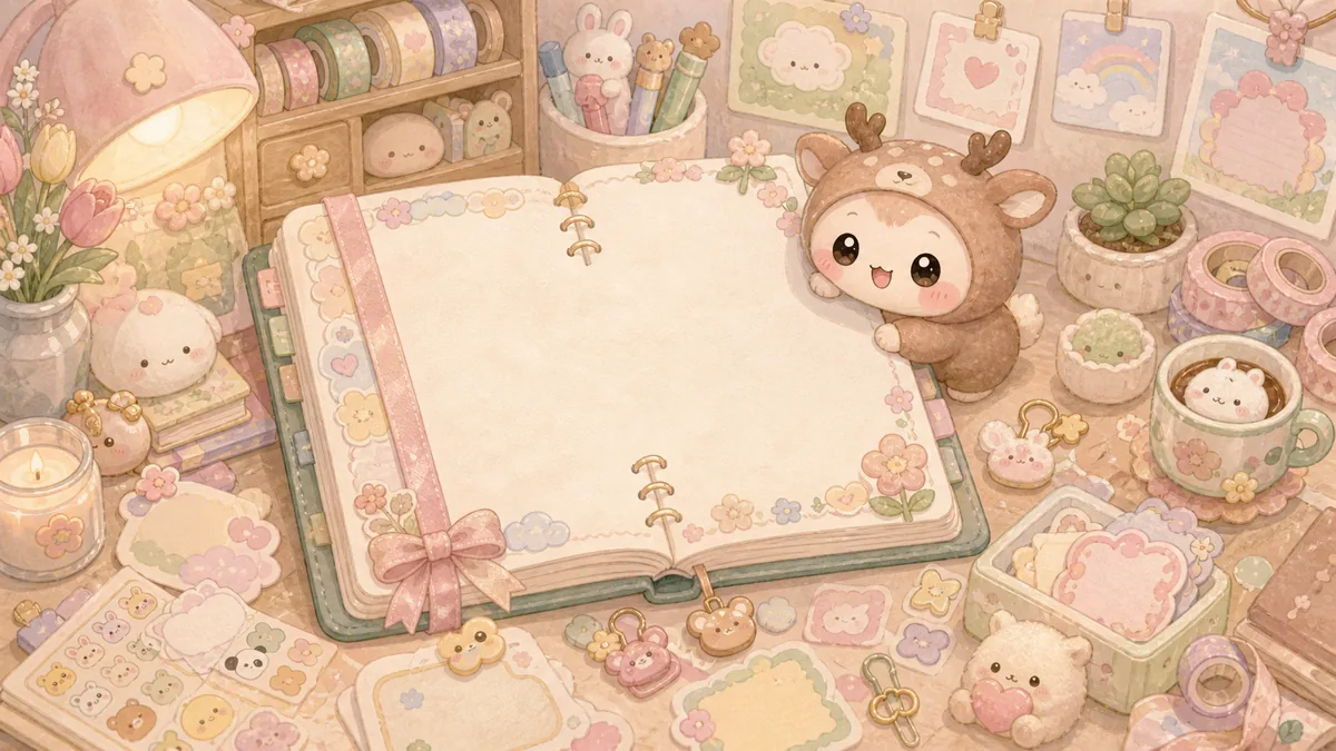 Minh họa Mongle Haru cho trang trí trang đầu sổ cute